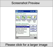 LingvoSoft FlashCards English <-> Romanian for Pocket PC Screenshot